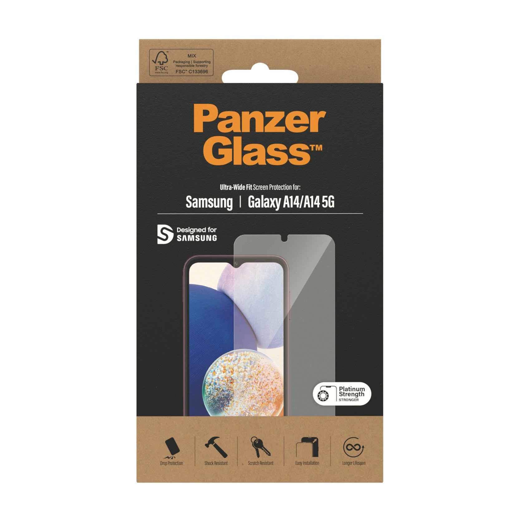 PanzerGlass® Screen Protector Samsung Galaxy A14 | A14 5G | Ultra-Wide Fit